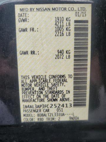 2015 NISSAN ALTIMA 2.5 - 1N4AL3AP3FC252413