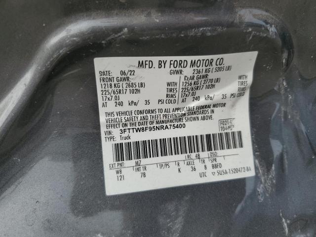 2022 FORD MAVERICK X - 3FTTW8F95NRA75400