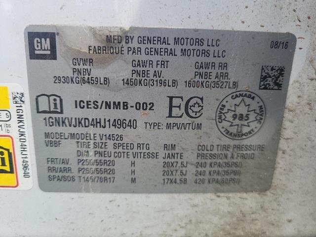2017 CHEVROLET TRAVERSE P - 1GNKVJKD4HJ149640