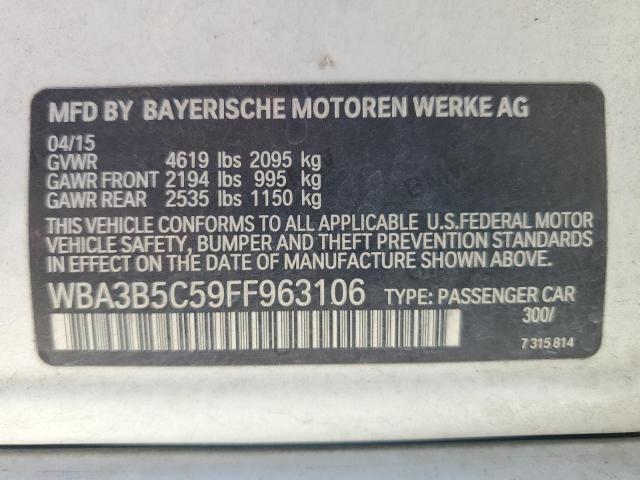 VIN WBA3B5C59FF963106 2015 BMW 3 Series, 328 Xi Sulev no.13