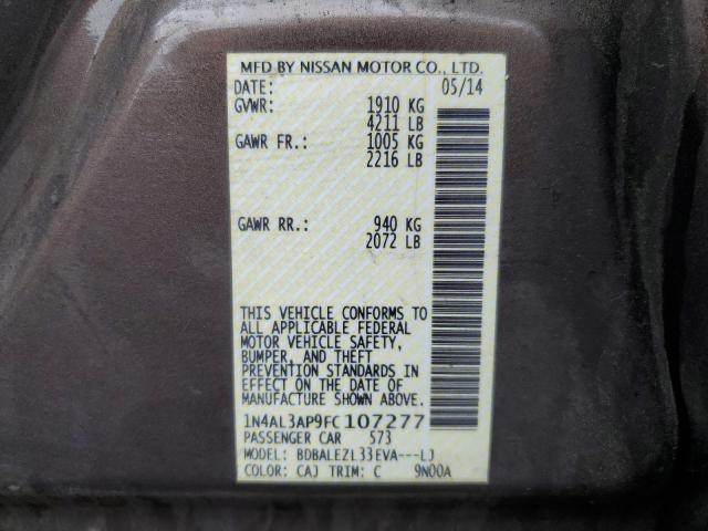 2015 NISSAN ALTIMA 2.5 - 1N4AL3AP9FC107277