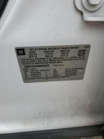 2016 CHEVROLET EQUINOX LT - 2GNFLFEK0G6204076