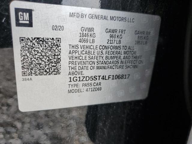 2020 CHEVROLET MALIBU LT - 1G1ZD5ST4LF106817
