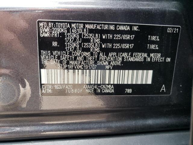 2021 TOYOTA RAV4 XLE - 2T3P1RFVXMC191707