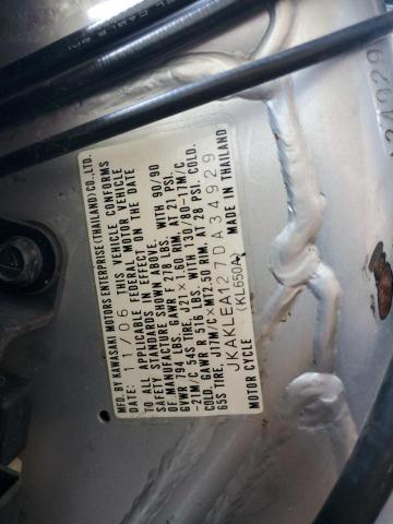 2007 KAWASAKI KL650 A JKAKLEA127DA34929