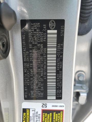 2019 TOYOTA CAMRY L - 4T1B11HK3KU787566