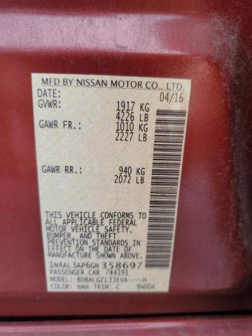 VIN 1N4AL3AP6GN358697 2016 Nissan Altima, 2.5 no.13