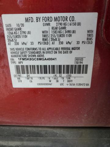 2021 FORD EXPLORER S - 1FM5K8GC8MGA49941