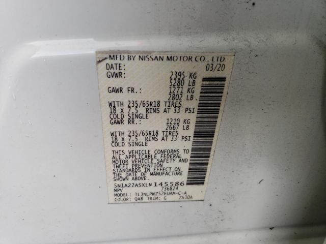 2020 NISSAN MURANO S - 5N1AZ2ASXLN145586