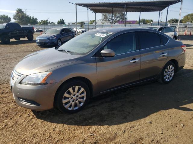 NISSAN SENTRA S 2015 gray sedan 4d gas 3N1AB7AP1FY219800 photo #1