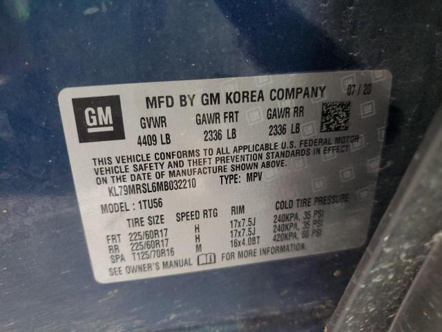 2021 CHEVROLET TRAILBLAZE - KL79MRSL6MB032210