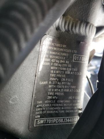 2008 TRIUMPH MOTORCYCLE TIGER ABS - SMT701PD58J344055