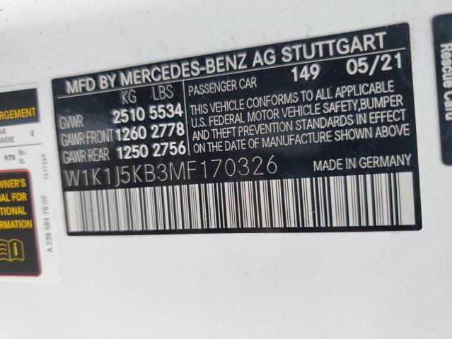 2021 MERCEDES-BENZ E 450 4MAT - W1K1J5KB3MF170326