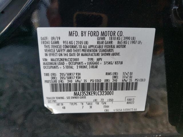 2020 FORD ECOSPORT T - MAJ3S2KE9LC323001