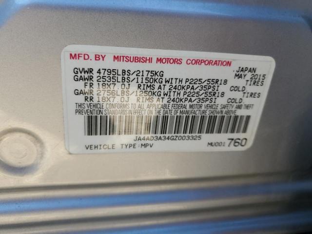 2016 MITSUBISHI OUTLANDER - JA4AD3A34GZ003325