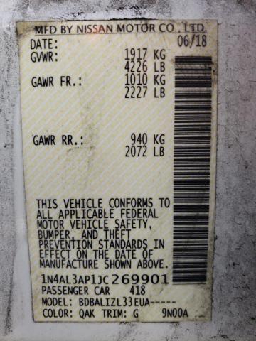 2018 NISSAN ALTIMA 2.5 - 1N4AL3AP1JC269901
