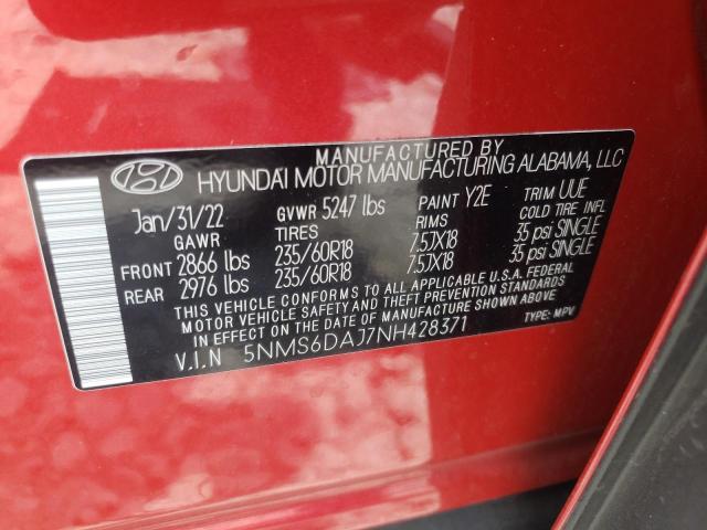 2022 HYUNDAI SANTA FE S 5NMS6DAJ7NH428371  66857744