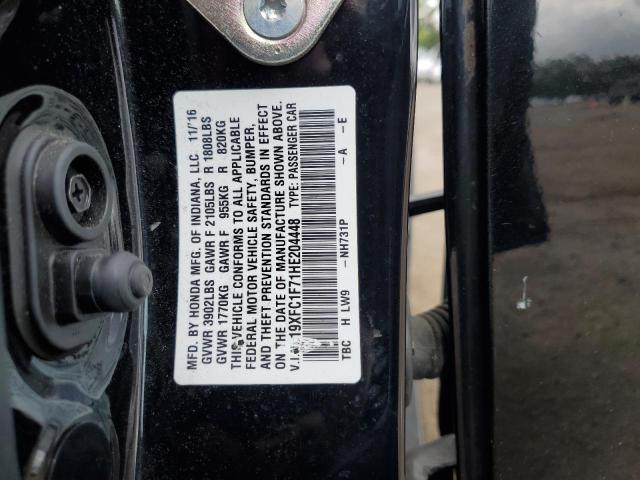 2017 HONDA CIVIC EXL - 19XFC1F71HE204448