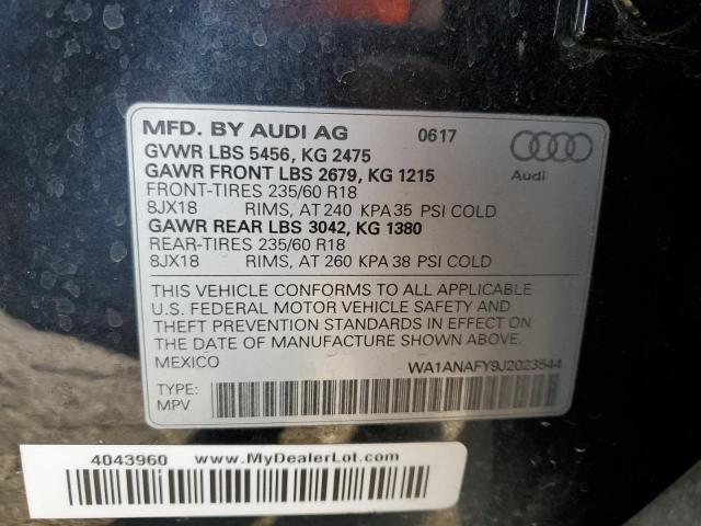 VIN WA1ANAFY9J2023544 2018 Audi Q5, Premium no.13