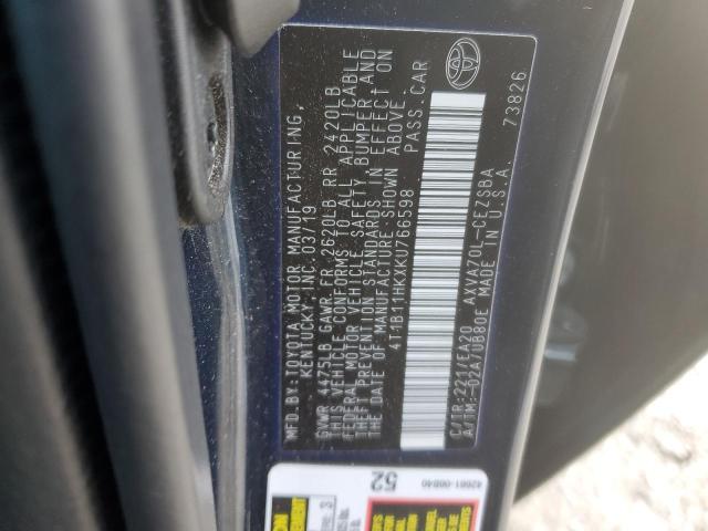 2019 TOYOTA CAMRY L - 4T1B11HKXKU766598