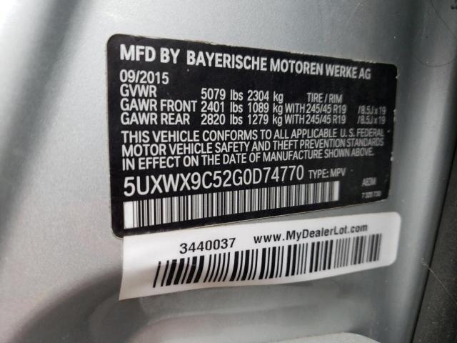 2016 BMW X3 XDRIVE2 - 5UXWX9C52G0D74770