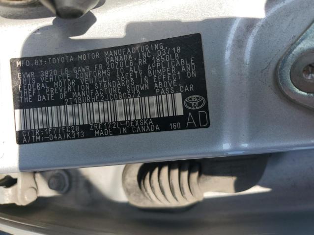 2018 TOYOTA COROLLA L - 2T1BURHE2JC080572