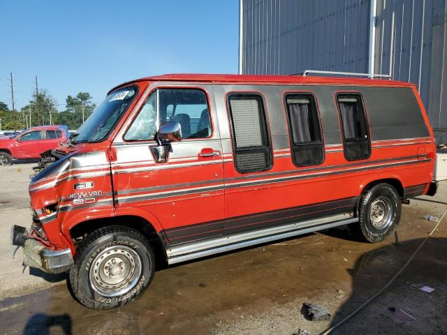 CHEVROLET VAN 1989 red  gas 1GBEG25K1K7188534 photo #1