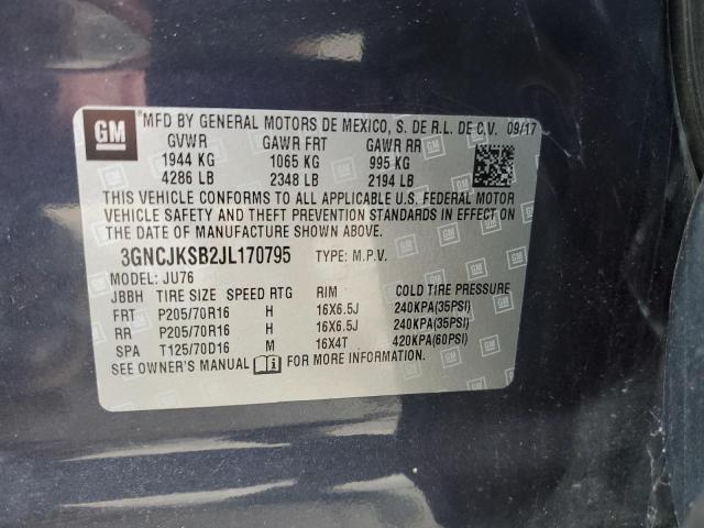 VIN 3GNCJKSB2JL170795 2018 CHEVROLET TRAX no.12