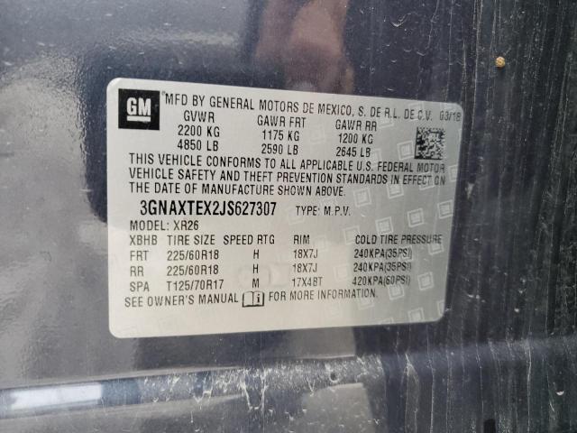 2018 CHEVROLET EQUINOX LT - 3GNAXTEX2JS627307