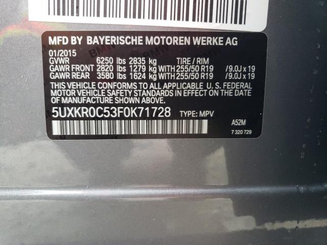 2015 BMW X5 XDRIVE3 - 5UXKR0C53F0K71728