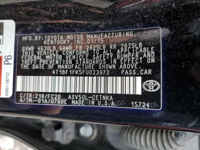 VIN 4T1BF1FK5FU023972 2015 Toyota Camry, LE no.12