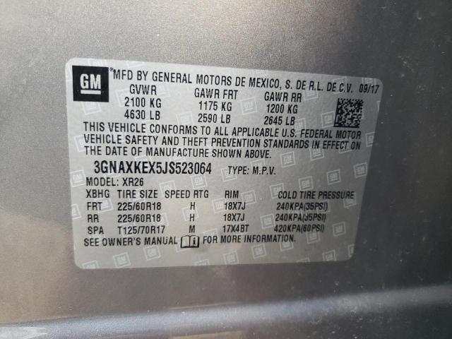 2018 CHEVROLET EQUINOX LT - 3GNAXKEX5JS523064