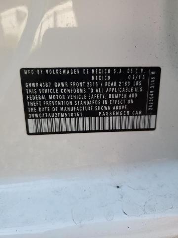 2015 VOLKSWAGEN GOLF SPORT - 3VWCA7AU2FM518151