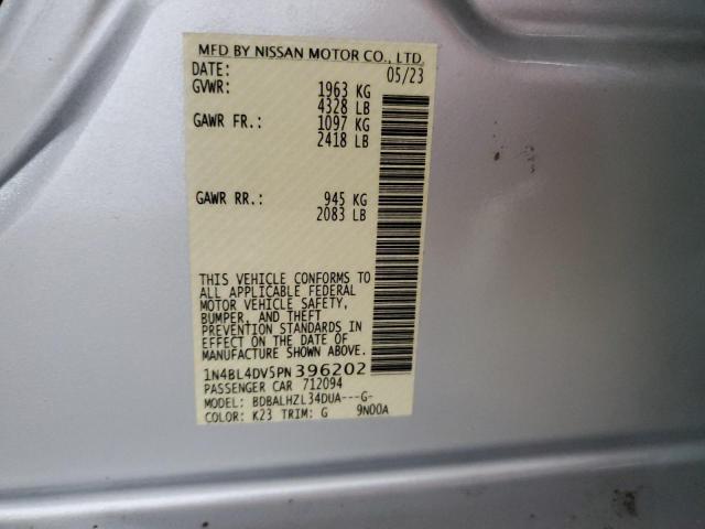 2023 NISSAN ALTIMA SV - 1N4BL4DV5PN396202