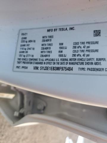 2021 TESLA MODEL 3 - 5YJ3E1EB3MF975484