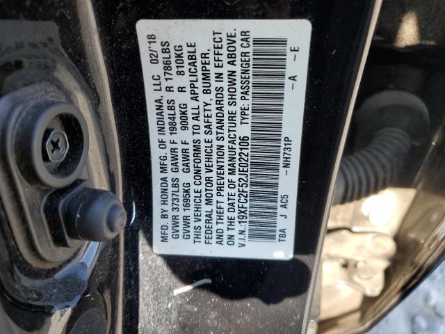 2018 HONDA CIVIC LX - 19XFC2F52JE022106
