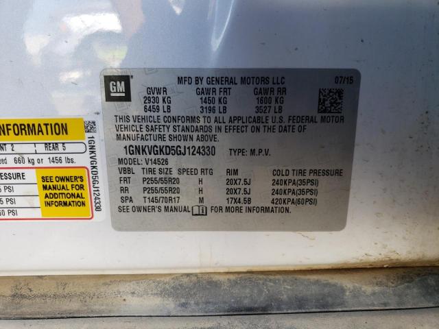 2016 CHEVROLET TRAVERSE L - 1GNKVGKD5GJ124330