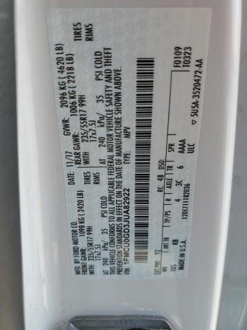 2018 FORD ESCAPE SE - 1FMCU0GD3JUA82922