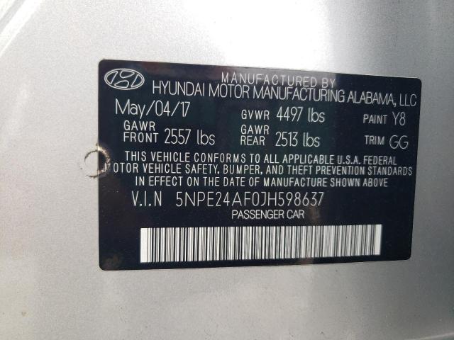 2018 HYUNDAI SONATA SE - 5NPE24AF0JH598637