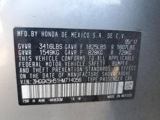 VIN 3HGGK5H51HM714056 2017 Honda Fit, LX no.12