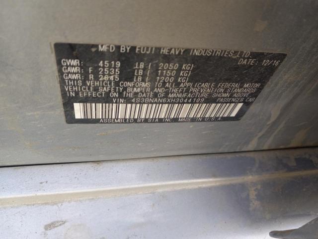 2017 SUBARU LEGACY 2.5 - 4S3BNAN6XH3044109