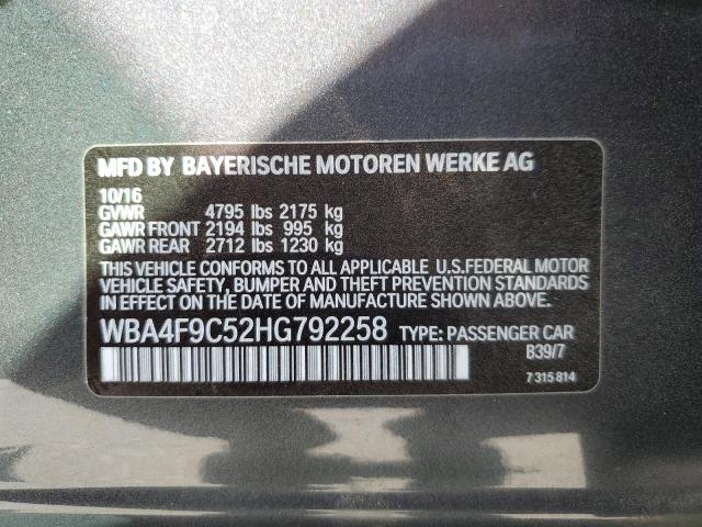 VIN WBA4F9C52HG792258 2017 BMW 4 Series, 430XI Gran... no.12