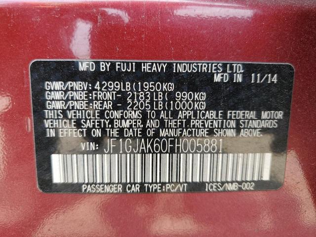 2015 SUBARU IMPREZA PR - JF1GJAK60FH005881