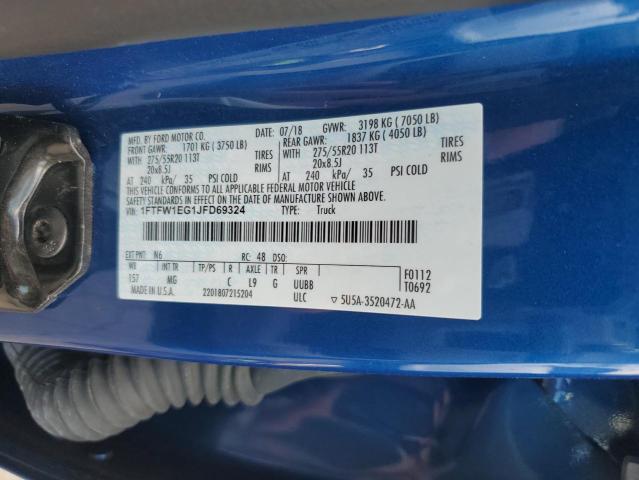 2018 FORD F150 SUPER - 1FTFW1EG1JFD69324