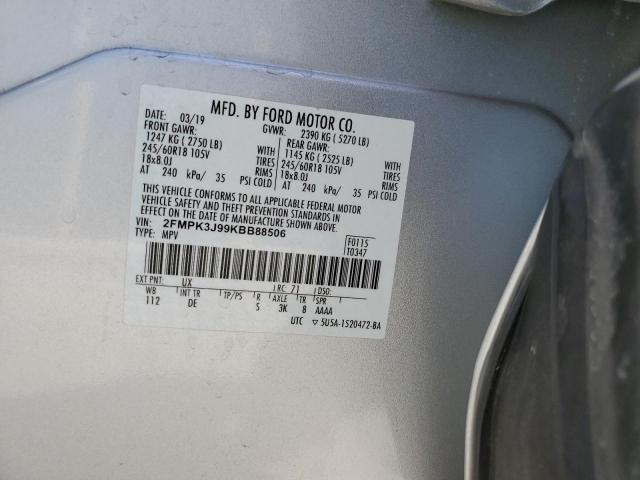 VIN 2FMPK3J99KBB88506 2019 Ford Edge, Sel no.13