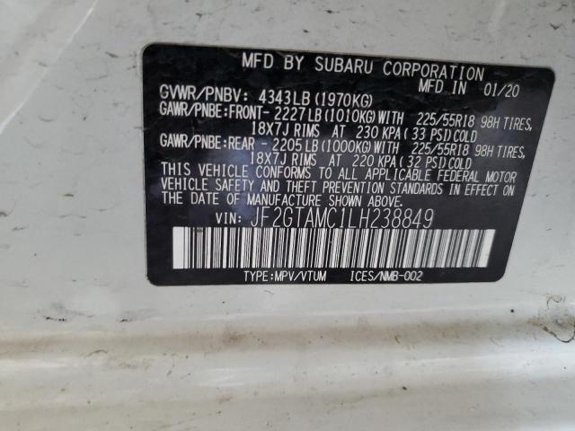 2020 SUBARU CROSSTREK - JF2GTAMC1LH238849
