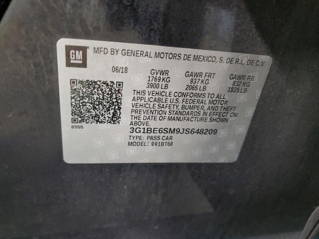 2018 CHEVROLET CRUZE LT - 3G1BE6SM9JS648209
