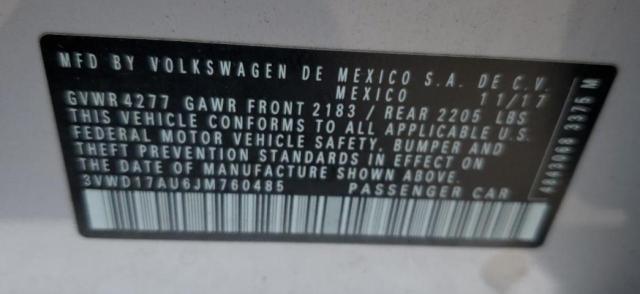 2018 VOLKSWAGEN GOLF SPORT - 3VWD17AU6JM760485