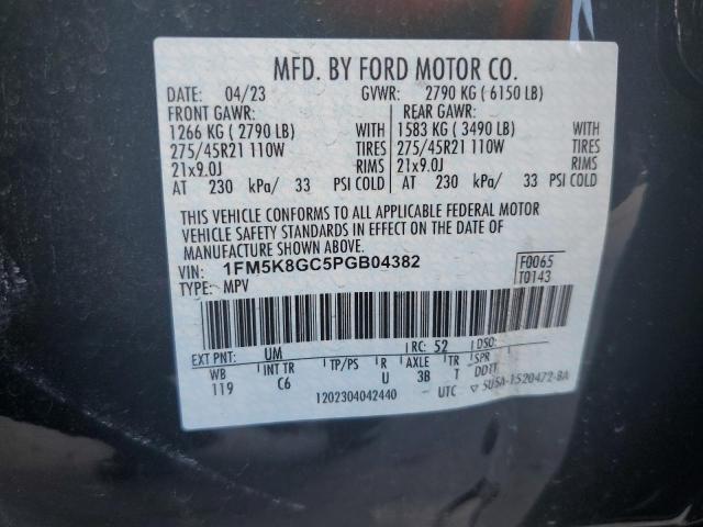 VIN 1FM5K8GC5PGB04382 2023 Ford Explorer, ST no.13