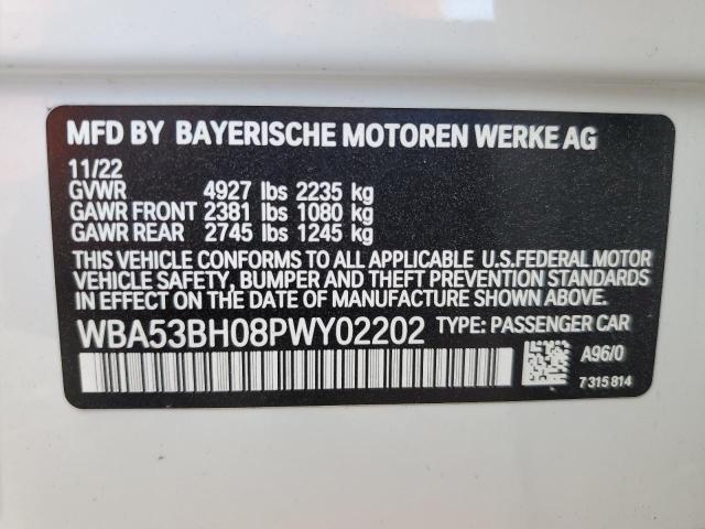 VIN WBA53BH08PWY02202 2023 BMW 5 Series, 530 I no.12